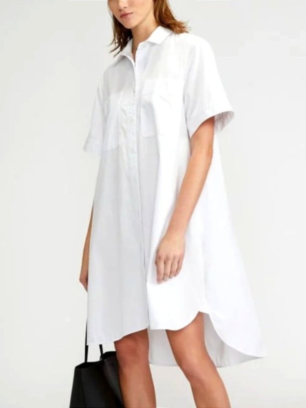 Everlane White Shirt Dress Size XXS Cotton Button Down Short Sleeve Daytripper